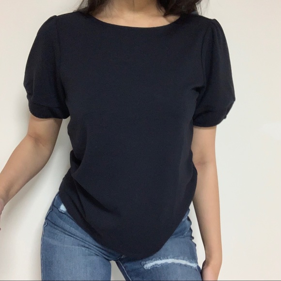 Ann Taylor Shoulder Puff Top - Picture 2 of 5